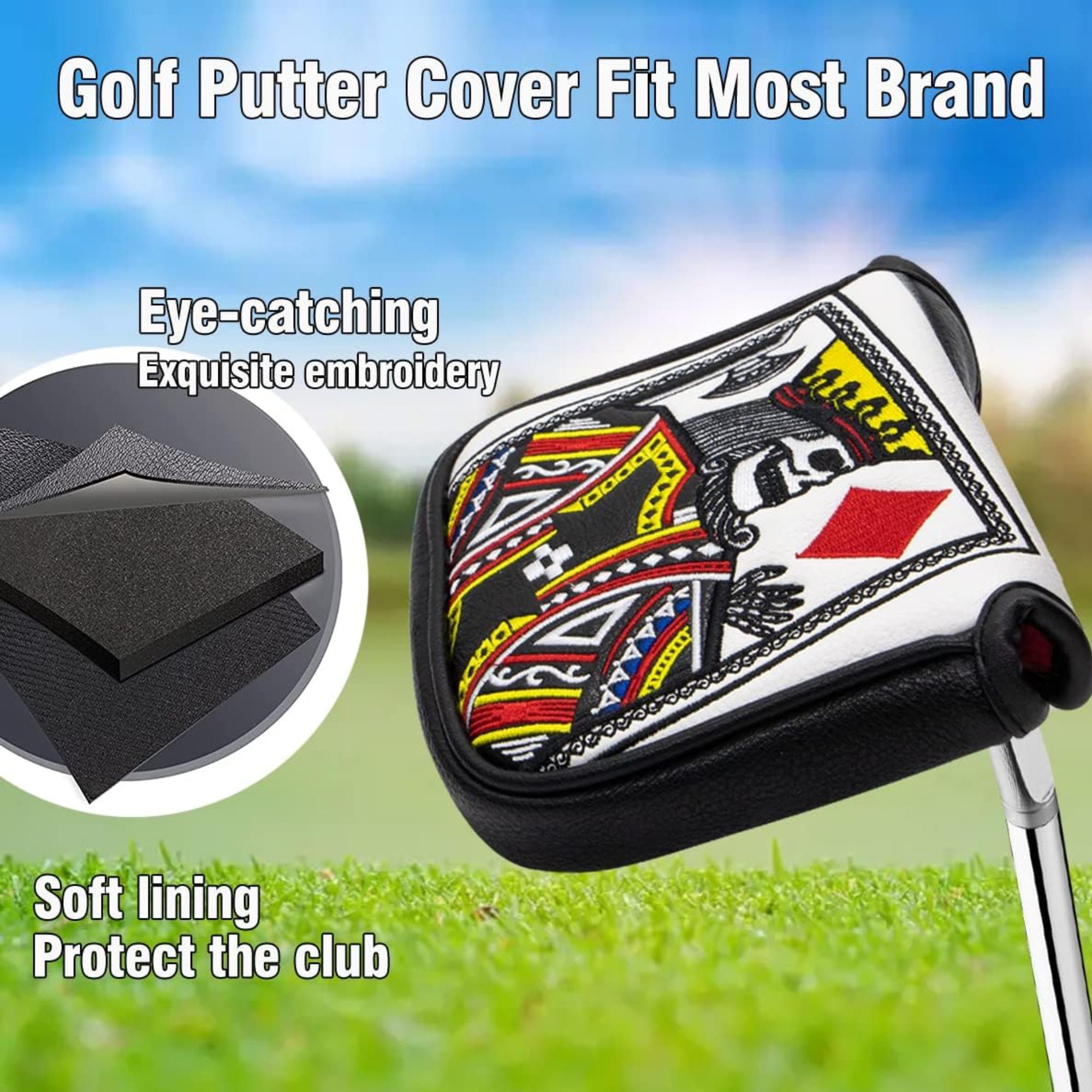 King Of Hearts Embroidered Mal - Golf Putter review and price