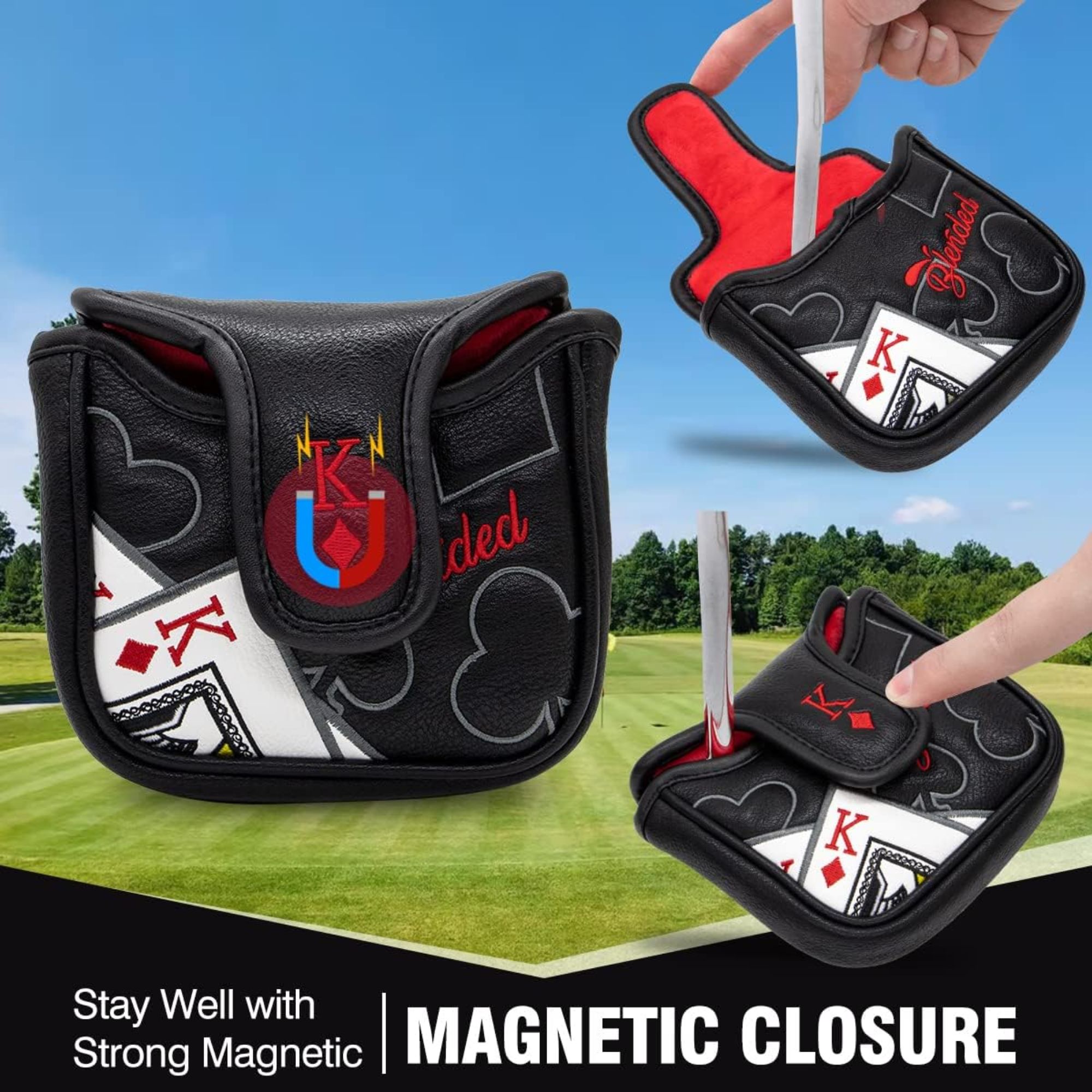 King Of Hearts Embroidered Mal - Golf Putter review and price